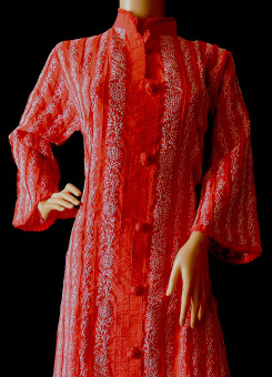 ISHIEQA's Coral Cotton Chikankari Kurti  - DC1202B