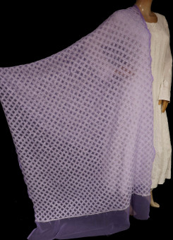ISHIEQA's Purple Georgette Chikankari Dupatta - KL0311D