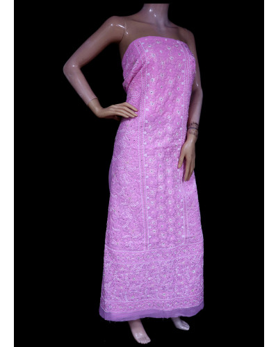 ISHIEQA's Pink Cotton Kurti Fabric - MC0102D