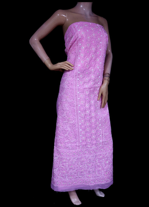 ISHIEQA's Pink Cotton Kurti Fabric - MC0102D