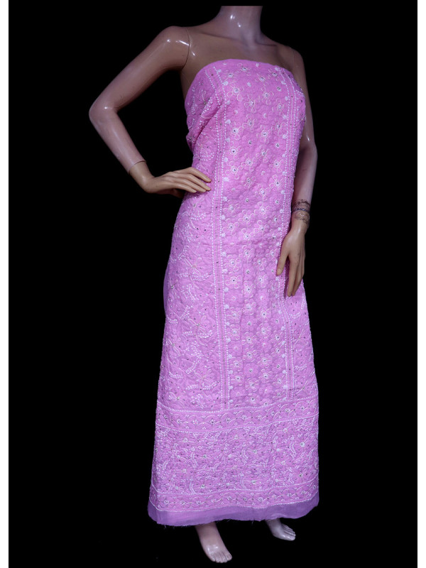 ISHIEQA's Pink Cotton Kurti Fabric - MC0102D