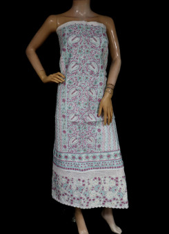 ISHIEQA's White Cotton Kurti Fabric - MC0102D