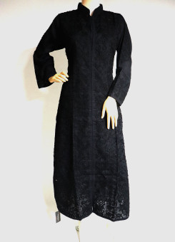 ISHIEQA's Aari work Black Cotton Kurti  - MV1101D