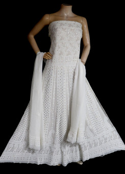 anarkali georgette dress material