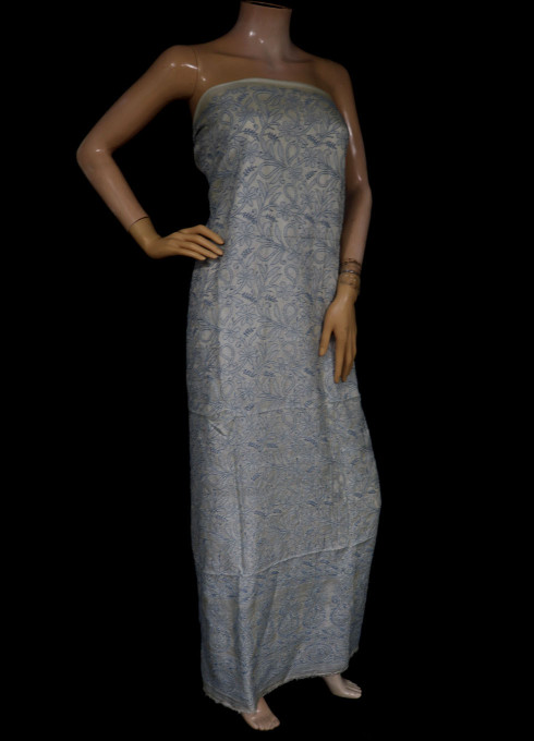 ISHIEQA's Grey Pure Silk Kurti Fabric - RC0402D