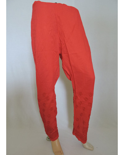 ISHIEQA's Coral Cotton Chikankari Pant - KL0307C