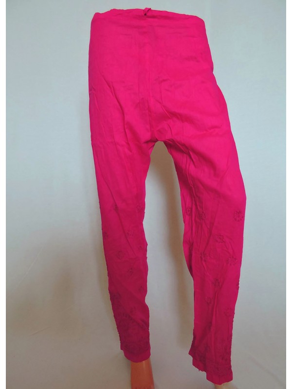 ISHIEQA's Dark Pink Rayon Chikankari Pant - KL0309C