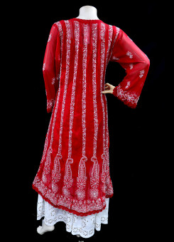 ISHIEQA's Red Georgette Anarkali Kurti - DC1202C