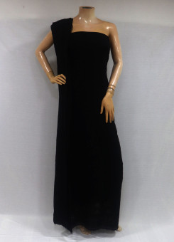 ISHIEQA's Black Kota Doria Chikankari Dress Material - RC0101E