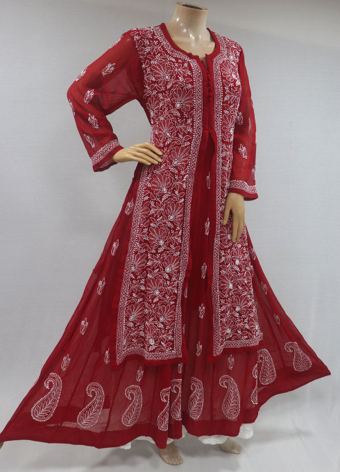 chikankari anarkali kurtis online