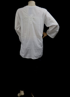 ISHIEQAs Chikankari White Cotton Short top - SF0102A