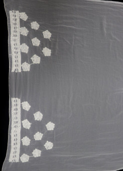 ISHIEQAs Chikankari Saree White Georgette - MV0901E
