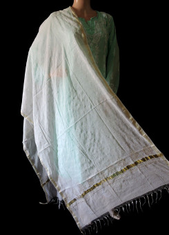 ISHIEQA's White Chanderi with Mukaish Dupatta - RC0102D