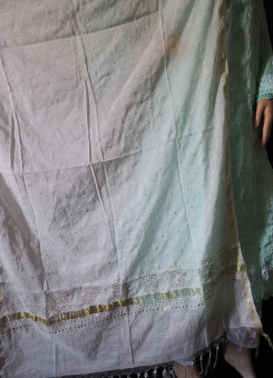 ISHIEQA's White Chanderi with Mukaish Dupatta - RC0102D