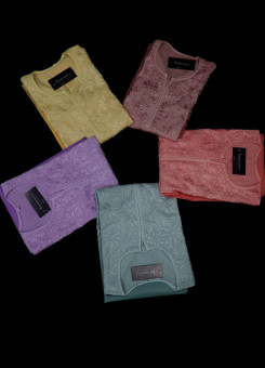 ISHIEQAs Sea Green Resham Work Dobby Cotton Chikankari Kurti – AN0103F