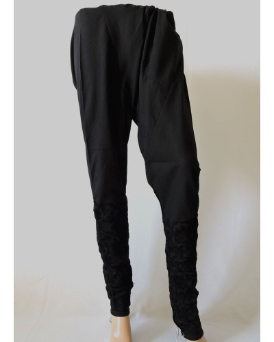 ISHIEQA's Aari work Black Cotton Chudidar- AN0105B