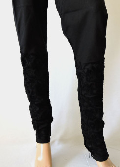 ISHIEQA's Aari work Black Cotton Chudidar- AN0105B