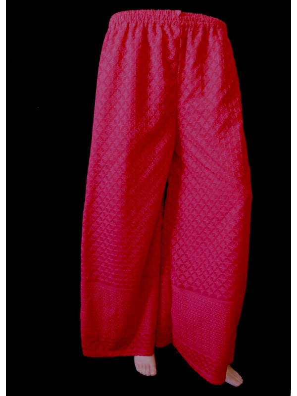 ISHIEQA's Fully Embroidered Pink Georgette Plazzo - SC0102B