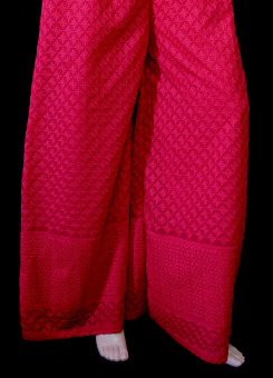 ISHIEQA's Fully Embroidered Pink Georgette Plazzo - SC0102B