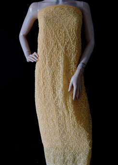 ISHIEQA's Yellow Georgette Kurti Fabric - VC0101D