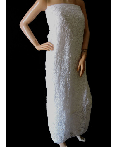 ISHIEQA's White-B Georgette Kurti Fabric - VC0102D