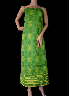 ISHIEQA's Green-Y Cotton Chikankari Kurti Fabric -KL0314C