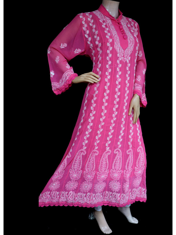 ISHIEQA's Coral Georgette kalidaar Kurti  - DC0123B