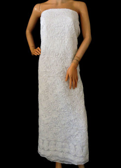 ISHIEQA's White Cotton Kurti Fabric - MV0204C