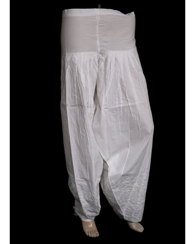 ISHIEQA's Aari work White Cotton Patiyala Salwar - AN0202B