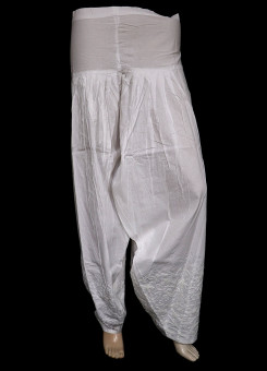 ISHIEQA's Aari work White Cotton Patiyala Salwar - AN0202B