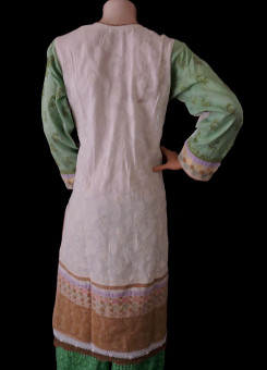 ISHIEQA's Designer Off White Chikankari Cotton Kurti (M)  - MC0101B