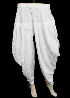 ISHIEQA's White Chikankari Rayon Dhoti Salwar - KL0518D