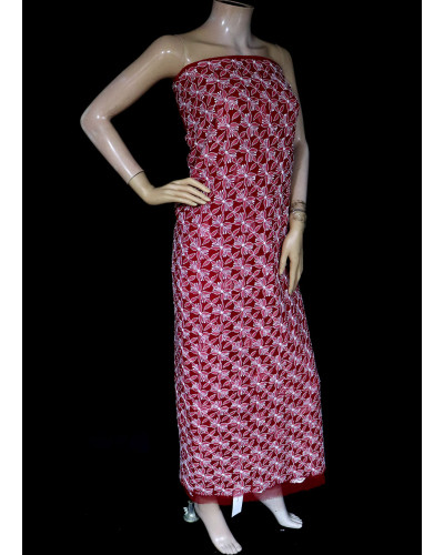 ISHIEQA's Red-B Georgette Kurti Fabric - KL0309D