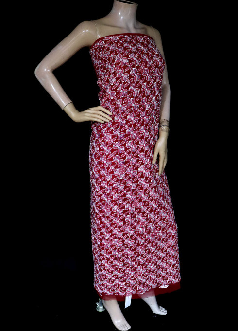 ISHIEQA's Red-B Georgette Kurti Fabric - KL0309D