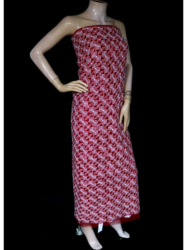 ISHIEQA's Red-B Georgette Kurti Fabric - KL0309D