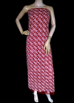 ISHIEQA's Red-B Georgette Kurti Fabric - KL0309D
