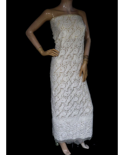 ISHIEQA's Beige Georgette Kurti Fabric - KL0310D