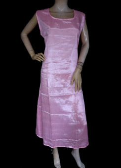 ISHIEQA's Pink Georgette Chikankari A-Line Kurti- KL0520D
