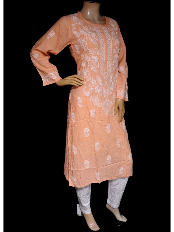 Wedding Party Wear Chikankari Embroidered Sequin Indian Women Straight Kurti  | eBay