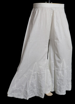 ISHIEQA's White Cotton Chikankari Sharara - SC0112D