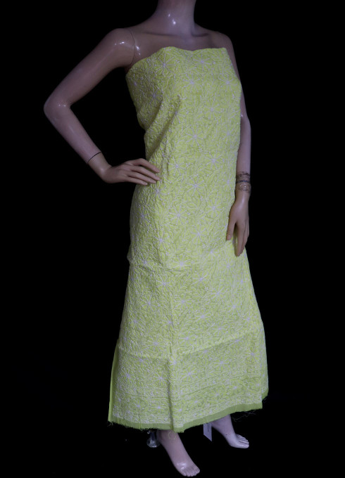 ISHIEQA's Yellow-A Cotton Kurti Fabric - SC0101D