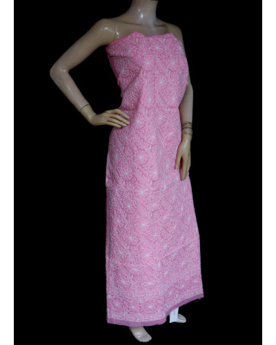 ISHIEQA's Pink Cotton Kurti Fabric - SC0101D