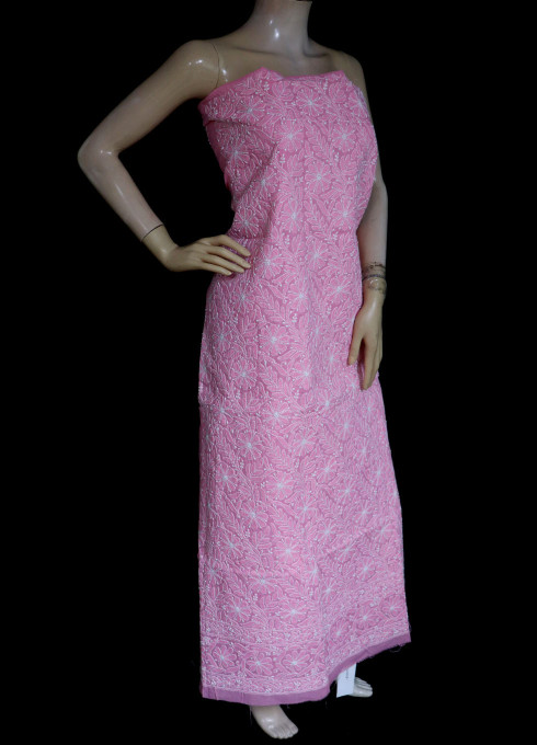 ISHIEQA's Pink Cotton Kurti Fabric - SC0101D