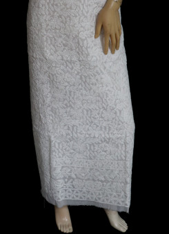 ISHIEQA's White-A Cotton Kurti Fabric - SC0101D