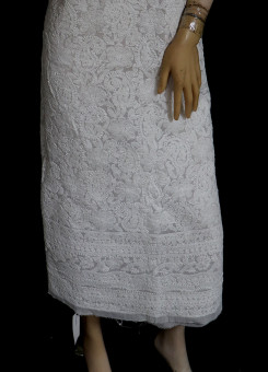 ISHIEQA's White-D Cotton Kurti Fabric - SC0101D