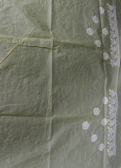 ISHIEQA's Yellow Cotton Chikankari Saree- KL0302D