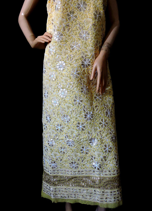 Yellow Color Cotton Kotadoria Gotta Patti Modern Work Dress Material main image 0